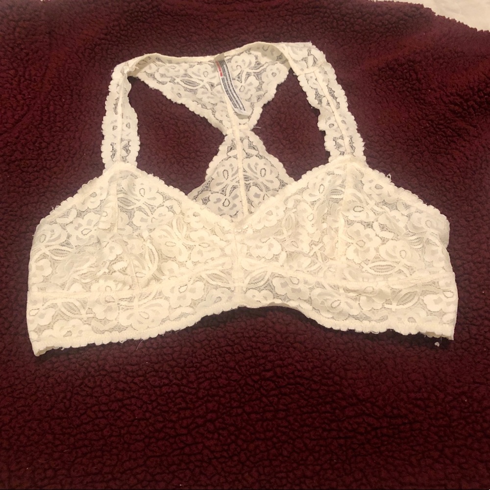 White Free People Racerback Bralette XL